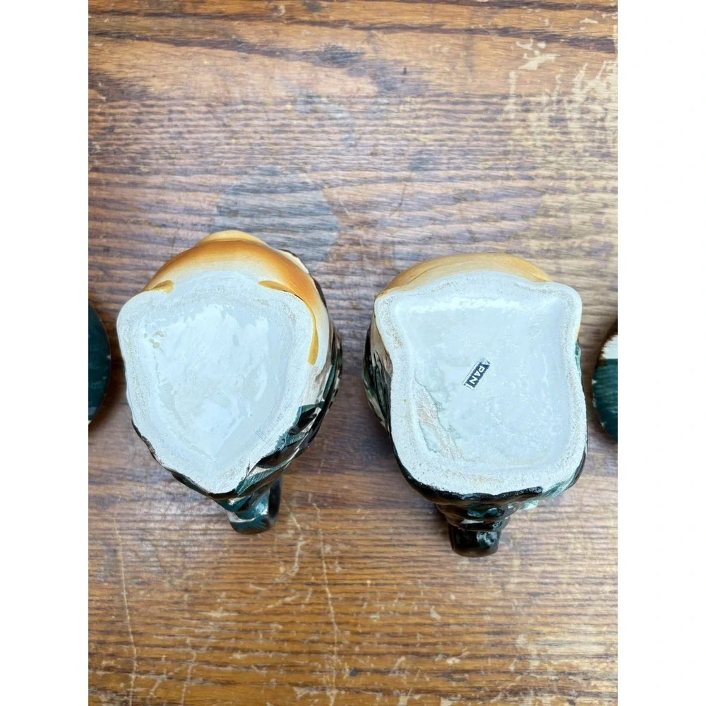 Rooster & Hen Chicken Salt Pepper/Sugar Creamer Folk Art Farmhouse  Japan